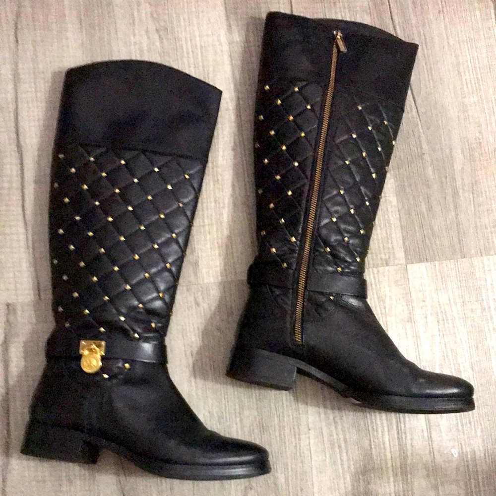 Michael Kors Black Leather Boots
